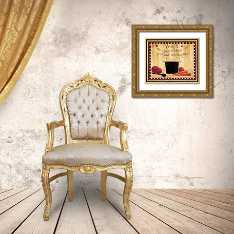 Bless Gold Ornate Wood Framed Art Print with Double Matting by DiPaolo, Dan