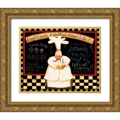 Good Friends Gold Ornate Wood Framed Art Print with Double Matting by DiPaolo, Dan