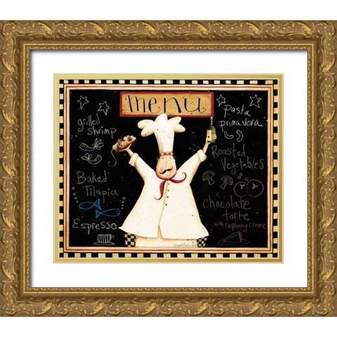 Menu Gold Ornate Wood Framed Art Print with Double Matting by DiPaolo, Dan