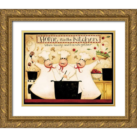 Home Cooking Gold Ornate Wood Framed Art Print with Double Matting by DiPaolo, Dan