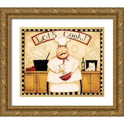 Cook With Me Gold Ornate Wood Framed Art Print with Double Matting by DiPaolo, Dan