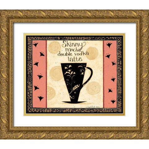 Skinny Vodka Gold Ornate Wood Framed Art Print with Double Matting by DiPaolo, Dan