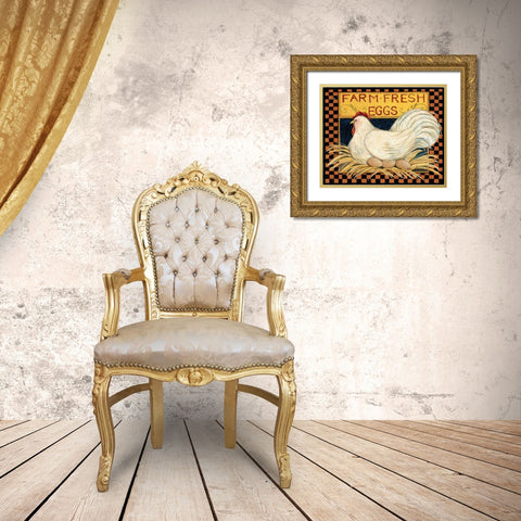 Fresh Eggs Gold Ornate Wood Framed Art Print with Double Matting by DiPaolo, Dan