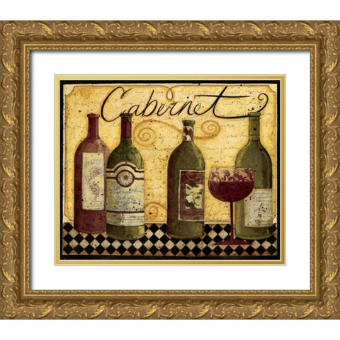 Cabernet Gold Ornate Wood Framed Art Print with Double Matting by DiPaolo, Dan