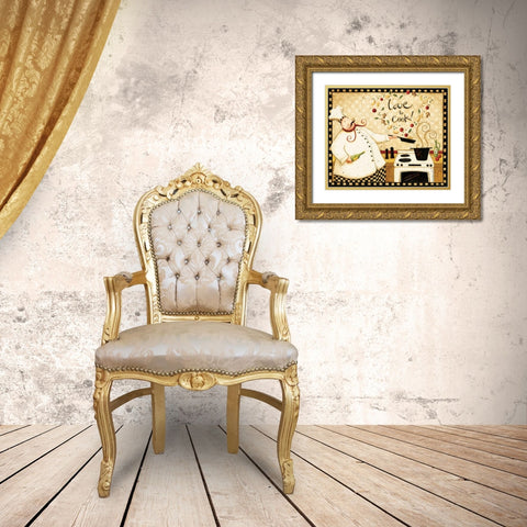 Meal Gold Ornate Wood Framed Art Print with Double Matting by DiPaolo, Dan