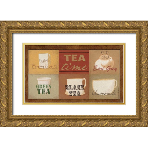 Tea Time 1 Gold Ornate Wood Framed Art Print with Double Matting by DiPaolo, Dan