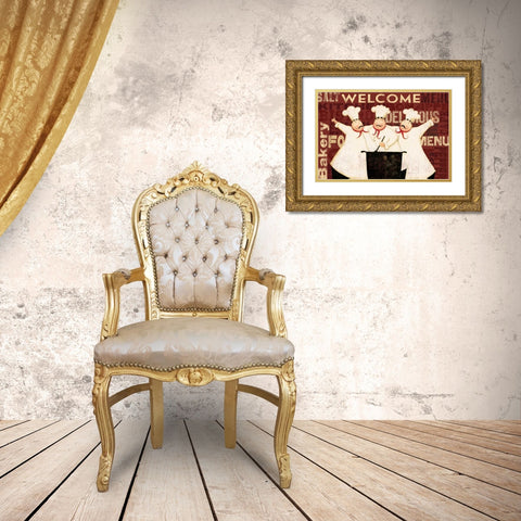 Chef Rug Gold Ornate Wood Framed Art Print with Double Matting by DiPaolo, Dan
