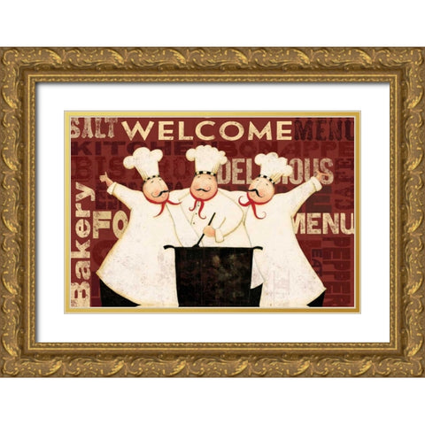 Chef Rug Gold Ornate Wood Framed Art Print with Double Matting by DiPaolo, Dan