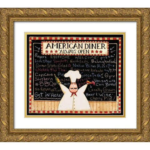 American Diner Gold Ornate Wood Framed Art Print with Double Matting by DiPaolo, Dan
