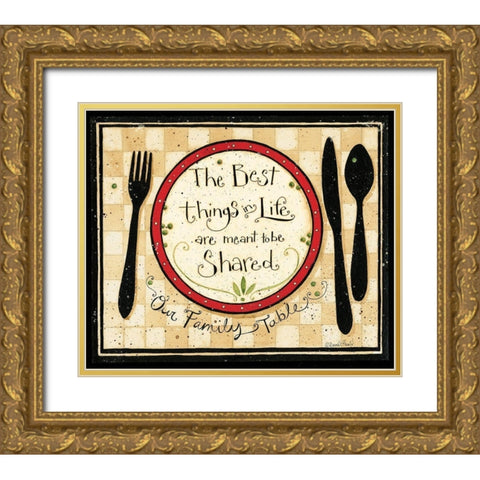 The Best Things In Life Gold Ornate Wood Framed Art Print with Double Matting by DiPaolo, Dan