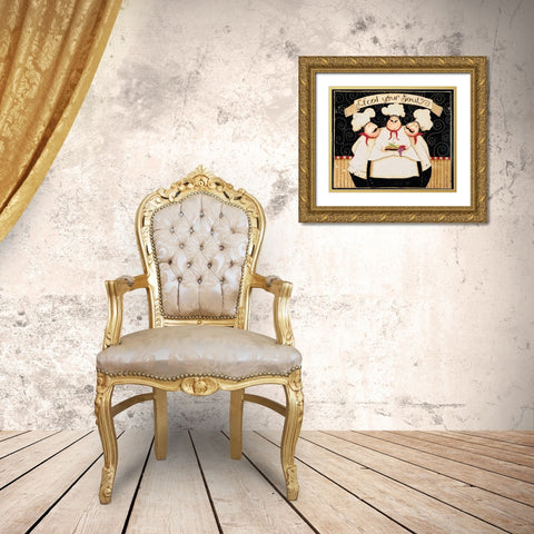 Feed Your Soul Gold Ornate Wood Framed Art Print with Double Matting by DiPaolo, Dan