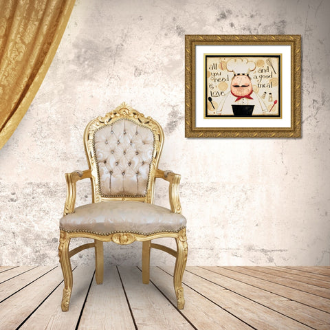 All You Need Gold Ornate Wood Framed Art Print with Double Matting by DiPaolo, Dan