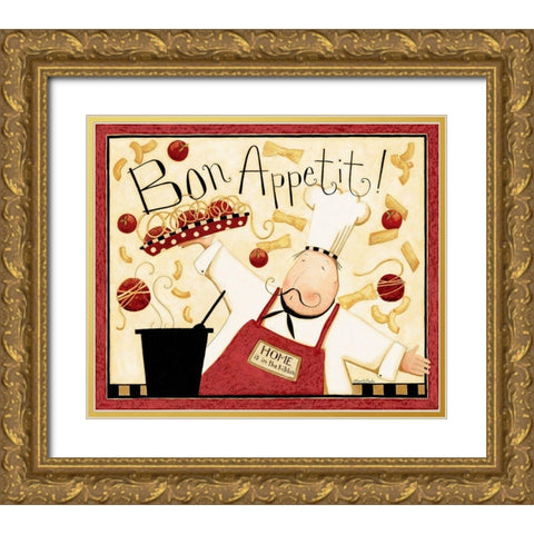 Cooks Bon Appetit Gold Ornate Wood Framed Art Print with Double Matting by DiPaolo, Dan