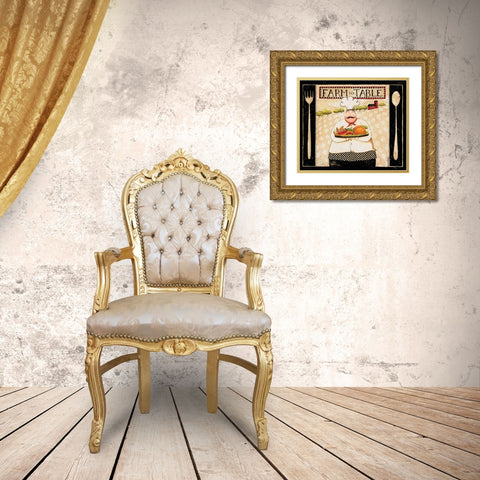 Farm To Table Gold Ornate Wood Framed Art Print with Double Matting by DiPaolo, Dan