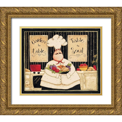 Garden To Table Gold Ornate Wood Framed Art Print with Double Matting by DiPaolo, Dan