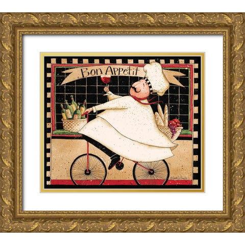 Bon Appetit Gold Ornate Wood Framed Art Print with Double Matting by DiPaolo, Dan
