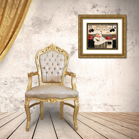 Home Is In The Kitchen Gold Ornate Wood Framed Art Print with Double Matting by DiPaolo, Dan