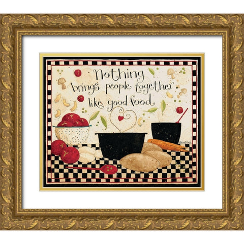 Good Food Gold Ornate Wood Framed Art Print with Double Matting by DiPaolo, Dan