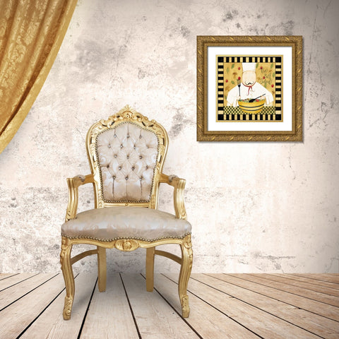 Eat Some Greens Gold Ornate Wood Framed Art Print with Double Matting by DiPaolo, Dan
