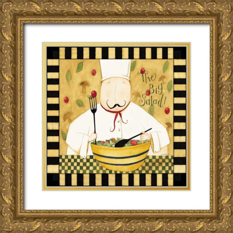 Eat Some Greens Gold Ornate Wood Framed Art Print with Double Matting by DiPaolo, Dan