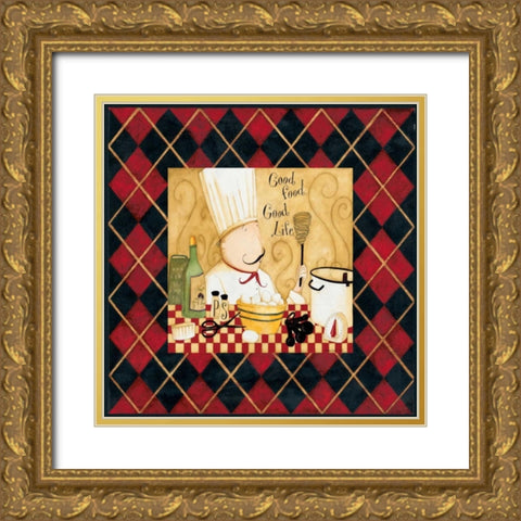 Yum Gold Ornate Wood Framed Art Print with Double Matting by DiPaolo, Dan