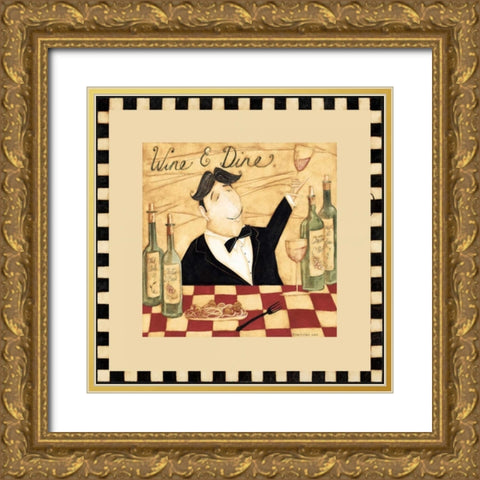 Wine And Dine Gold Ornate Wood Framed Art Print with Double Matting by DiPaolo, Dan