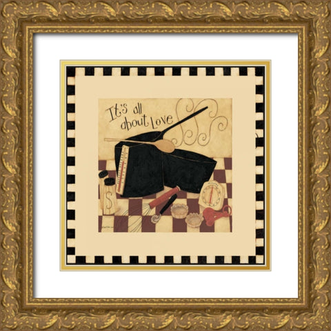 About Love Gold Ornate Wood Framed Art Print with Double Matting by DiPaolo, Dan