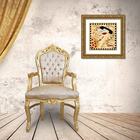 Call It In Gold Ornate Wood Framed Art Print with Double Matting by DiPaolo, Dan