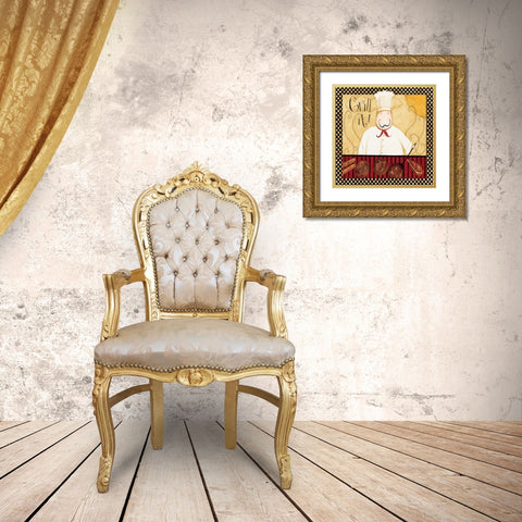 Grill Gold Ornate Wood Framed Art Print with Double Matting by DiPaolo, Dan