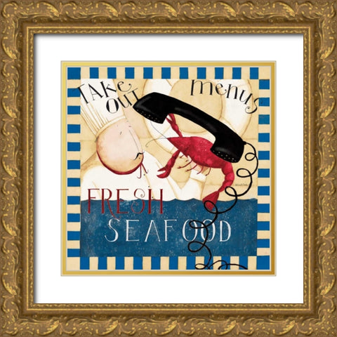 Order Seafood Gold Ornate Wood Framed Art Print with Double Matting by DiPaolo, Dan