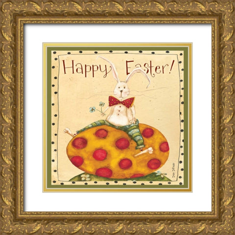 Bunny Egg Gold Ornate Wood Framed Art Print with Double Matting by DiPaolo, Dan
