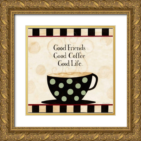 And Then Came Coffee Gold Ornate Wood Framed Art Print with Double Matting by DiPaolo, Dan