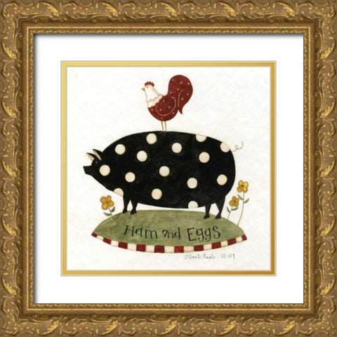Ham And Eggs Gold Ornate Wood Framed Art Print with Double Matting by DiPaolo, Dan