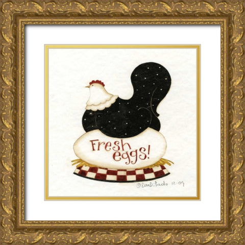 Farm Egg Gold Ornate Wood Framed Art Print with Double Matting by DiPaolo, Dan