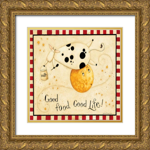 When Cows Fly Gold Ornate Wood Framed Art Print with Double Matting by DiPaolo, Dan