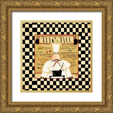 Todays Menu Gold Ornate Wood Framed Art Print with Double Matting by DiPaolo, Dan