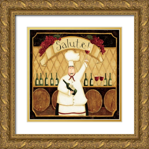 Wine In Hand Gold Ornate Wood Framed Art Print with Double Matting by DiPaolo, Dan