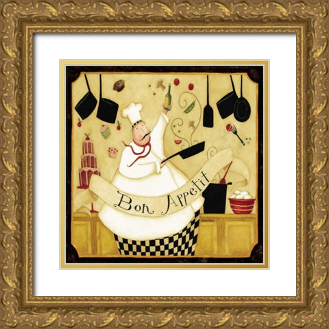 Chunky Chef Gold Ornate Wood Framed Art Print with Double Matting by DiPaolo, Dan