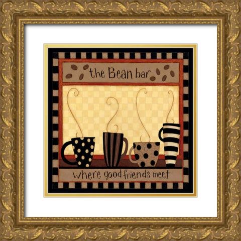 Coffee Beanery Gold Ornate Wood Framed Art Print with Double Matting by DiPaolo, Dan
