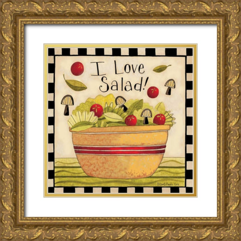 I love Salad Gold Ornate Wood Framed Art Print with Double Matting by DiPaolo, Dan