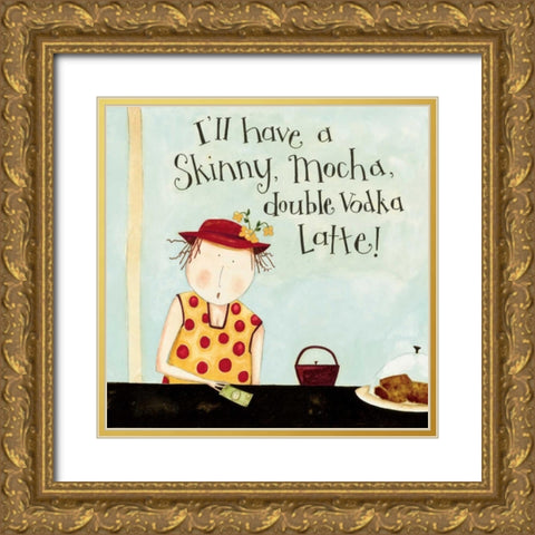 Vodka Latte Gold Ornate Wood Framed Art Print with Double Matting by DiPaolo, Dan