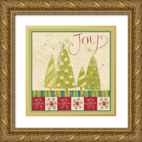 Joy 3 Gold Ornate Wood Framed Art Print with Double Matting by DiPaolo, Dan