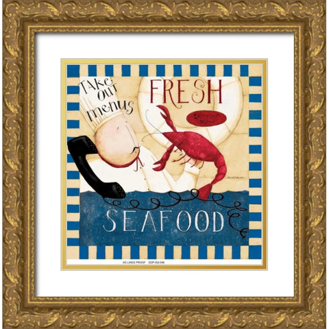 Menu Box Gold Ornate Wood Framed Art Print with Double Matting by DiPaolo, Dan
