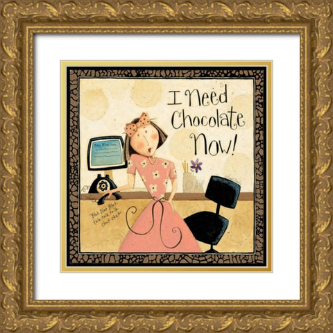 Need Chocolate Gold Ornate Wood Framed Art Print with Double Matting by DiPaolo, Dan