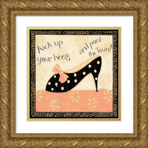 Kick Heels Gold Ornate Wood Framed Art Print with Double Matting by DiPaolo, Dan