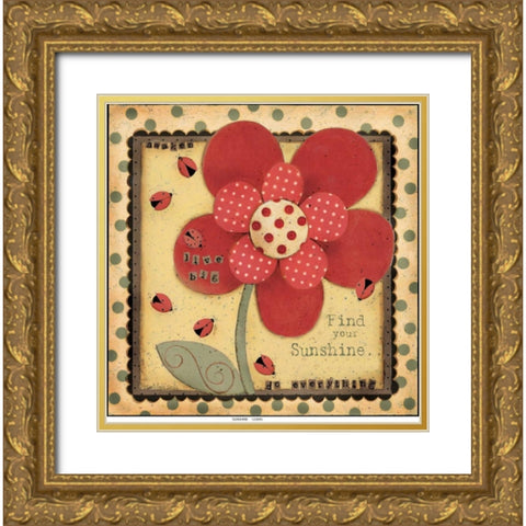 Sunshine Gold Ornate Wood Framed Art Print with Double Matting by DiPaolo, Dan