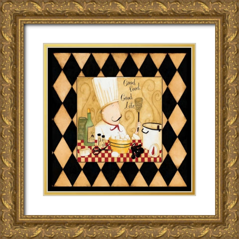 Table Of Joy Gold Ornate Wood Framed Art Print with Double Matting by DiPaolo, Dan
