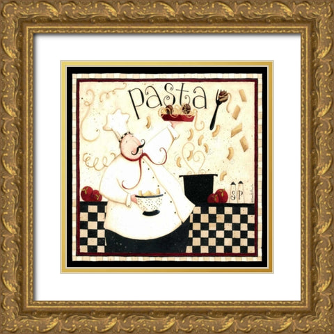 Cooking Pasta Gold Ornate Wood Framed Art Print with Double Matting by DiPaolo, Dan