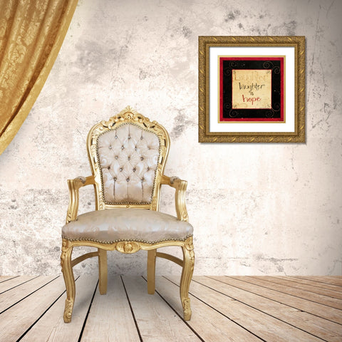 Laughter Gold Ornate Wood Framed Art Print with Double Matting by DiPaolo, Dan