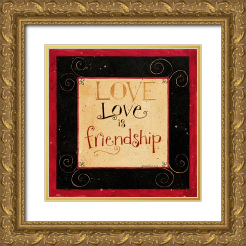 Love Gold Ornate Wood Framed Art Print with Double Matting by DiPaolo, Dan